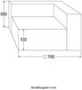 HOME DELUXE Modulares Sofa Rechtes Ecksofa VERONA - 120 x 70 cm Hellgrau Bild 3