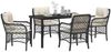 vidaXL Garten Essgruppe mit Kissen 5 pcs Schwarz Poly-Rattan 3380199 Bild 3