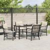 vidaXL Garten Essgruppe mit Kissen 5 pcs Schwarz Poly-Rattan 3380199 Bild 4