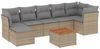 vidaXL 8-tlg. Garten-Sofagarnitur mit Kissen Beige Poly Rattan 3256087 Bild 2