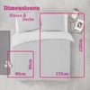 Bettwäsche-Set (155x220cm) - Byrklund Side Way Grey/White Bild 2