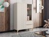 Vitrine Xylix 2D2SZ mit 2 Drehtüren und 2 Schubladen (Farbe: Sandbeige) Bild 2