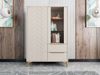 Vitrine Xylix 2D2SZ mit 2 Drehtüren und 2 Schubladen (Farbe: Sandbeige) Bild 3