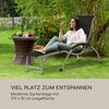 blumfeldt Sunnyvale Liegestuhl Sonnenliege Gartenliege Lounger, verstellbare Lehne in 4 Stufen, klappbares Fußteil, Liegefläche 174 x 51 cm, wasserabweisendes Material, PVC / Polyester, schwarz Bild 2