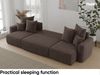 MEBLINI Schlafcouch mit Bettkasten - 312 x 142 x 73 cm - Dunkelbraun Cordstoff - DAVE - Ecksofa mit Schlaffunktion - Sofa mit Relaxfunktion und Kopfstützen - Couch U-Form - Eckcouch - Wohnlandschaft Bild 5