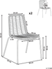 Esszimmerstuhl 2er Set TAOS Rattan Schwarz Bild 2