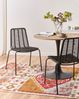 Esszimmerstuhl 2er Set TAOS Rattan Schwarz Bild 3