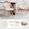 Flieks Esszimmerstuhl 2er Set, 360° drehbar, Buchenholz & beige Kissen Bild 5
