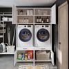 Roomart Waschmaschinen-Doppelschrank Überbauschrank - SERIE 3 - BHT: 134 × 205 × 66,8 cm • Hauswirtschaftsraum & Waschküche • Weiß Bild 4