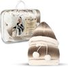 Bestlivings Kuscheldecke mit Kapuze 130 x 180 cm in Braun für Kinder und Erwachsene, TV-Decke, Sherpa Decke in Felloptik Bild 2