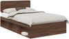 vidaXL Bettrahmen Braun Eichen-Optik 120 x 200 cm Massives Kiefernholz 3412102 Bild 2