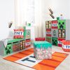 MINECRAFT - Sitzhocker, Pouf, Ottomane, Fußablage, im 2er Set, buntes Minecraft Design Bild 3