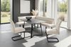 OTTO home Eckbankgruppe Tisch, Bank und 2 Stühle, Taschenfederkern, (Set, 4-tlg), Tisch (140x90 cm) schwarz, Bank und Stühle anthrazit oder beige Bild 2