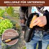 bremermann Teleskop-Grillgabel, 2er Set, inkl. Tasche, ausziehbar, Edelstahl silber / Bambus natur, ca. 80,5 cm Bild 4