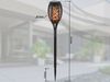 Solarfackeln 6er Set mit Flammeneffekt, Schwarz, Höhe 49,5cm Bild 3