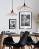 'Mazaro' Hängeleuchte Kupfer Metall Glühbirnen-Optik Schirm mit Gitter in Trichterform für Wohnzimmer Esszimmer Minimalistischer Stil Bild 3