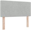 vidaXL Boxspringbett mit Kopfteil Hellgrau 200 x 100 cm Samt 3341402 Bild 5