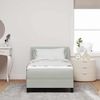 vidaXL Boxspringbett mit Kopfteil Hellgrau 200 x 100 cm Samt 3341402 Bild 3