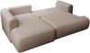 Selsey ''Ovo Mini' Eckschlafsofa linksseitig mit Stauraum, Easy-Clean-Samtbezug, beige, 93 x 238 x 156 cm Bild 4
