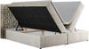 Boxspringbett, Doppelbett mit Multipocket-Matratzen und Topper, dekoratives Kopfteil - LEILA - 160 x 200 cm - Beige Velours - H4 Bild 4