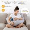 Loolay Stillkissen Baumwolle LUX Schwangerschaftskissen Seitenschläferkissen Baby Kissen, MUSTER: Cute TEDDY, WEICH Füllung + 100% BIO-Baumwolle Kissenbezug, SUPER BABYGESCHENK 170 cm Stillkissen + abnehmbar Bezug, LOOLAY® - 100% Europäische Stoffe und... Bild 4