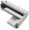 AX LIVING Ecksofa Grau mit Schlaffunktion Yosmio L-Form 225 cm R Bild 2