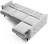 AX LIVING Ecksofa Grau mit Schlaffunktion Yosmio L-Form 225 cm R Bild 3