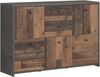 Kommode BEST CHEST K233 5-trg. 2 Schubladen Optik: Old Wood Vintage Bild 3