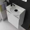 Alpenberger Badmöbel-Set Gäste WC Waschbecken mit Unterschrank - Hängeschrank Vormontiert, (2-tlg. Unterschrank mit Waschbecken, Badezimmerschrank Set - Gäste WC Möbel), Waschbeckenunterschrank Weiss - Bad Schrank Hängend Bild 2