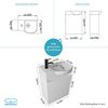 Alpenberger Badmöbel-Set Gäste WC Waschbecken mit Unterschrank - Hängeschrank Vormontiert, (2-tlg. Unterschrank mit Waschbecken, Badezimmerschrank Set - Gäste WC Möbel), Waschbeckenunterschrank Weiss - Bad Schrank Hängend Bild 4