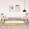 vidaXL Massivholzbett ohne Matratze 135x190 cm Eichenholz 3324131 Bild 4
