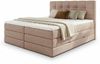 Boxspringbett Best XL mit 2 Bettkästen und Topper, mit Taschenfederkern- und Bonellfederkernmatratze, Doppelbett, Polsterbett aus Webstoff mit Stauraum (Pink (Inari 52), 140 x 200 cm) Bild 2