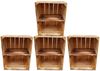 Obstkisten 4er Set 50 x 40 x 30cm Ablage Kurz Geflammt Bild 1