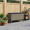 vidaXL Garten-Fußhocker Grau und Marineblau 80 x 38 x 42 cm PE-Rattan 42025402 Bild 3