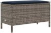 vidaXL Garten-Fußhocker Grau und Marineblau 80 x 38 x 42 cm PE-Rattan 42025402 Bild 2