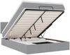 vidaXL Ottoman-Bett mit Matratze & LEDs Hellgrau 140x200 cm Stoff 3312229 Bild 2