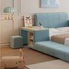 Flieks Polsterbett, Kinderbett 90x200cm mit Schreibtisch und Hocker mit Rausfallschutz Bild 2