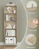Bücherregal, Regal, Standregal, Büroregal, mit 6 Fächern, offen, für Wohnzimmer, Arbeitszimmer, Büro, als Raumteiler, 24 x 48 x 170 cm, Eichenbeige Bild 4
