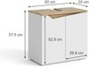 Waschbeckenunterschrank Marelle Weiß/Artisan 60 x 57.5 cm mit 2 Türen Vicco Bild 3