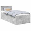 vidaXL Bettrahmen mit Kopfteil Beton Grau 75 x 190 cm Holzwerkstoff 3408630 Bild 2