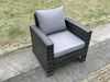 Fimous Hoher Rücken Rattan Gartenmöbel im Freien Einzelsofa Sessel Terrassenmöbel mit Kissen Bild 2