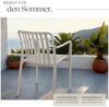 tectake Gartenstuhl Balkonstuhl, stapelbar, Belastbarkeit 110 kg, 47 x 58 x 80,5 cm (Terrassenstuhl Alcudia für Außen in Taupe, 2 St), wetterfest und UV-beständig, pflegeleicht, rutschfeste Gummischoner Bild 4