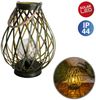 Näve Solar-Dekoleuchte LED mit Dämmerungssensor Baluba 31 cm grün/gold Bild 2