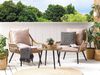 Beliani 'Laureto' Bistro Set mit Kissen, Natürlich Bild 3
