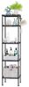 Songmics Regal mit 5 PP-Platten, abnehmbare Haken, Stahl schwarz, 123,5 x 30 x 30 cm Bild 4