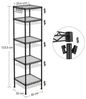 Songmics Regal mit 5 PP-Platten, abnehmbare Haken, Stahl schwarz, 123,5 x 30 x 30 cm Bild 5