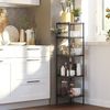 Songmics Regal mit 5 PP-Platten, abnehmbare Haken, Stahl schwarz, 123,5 x 30 x 30 cm Bild 2