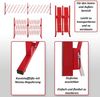 Alu Absperrgitter HWC-B34, Zaun Schutzgitter Scherengitter Trenngitter, ausziehbar 103x53-411cm ~ rot-weiß Bild 2