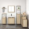 vidaXL Badezimmermöbel-Set mit Regal 5 pcs Sonoma Eiche und Schwarz 3328385 Bild 1
