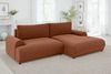 Ecksofa Lounge Schlaffunktion Bettkasten moderne L-Couch Ecke Rechts Terracotta Bild 2